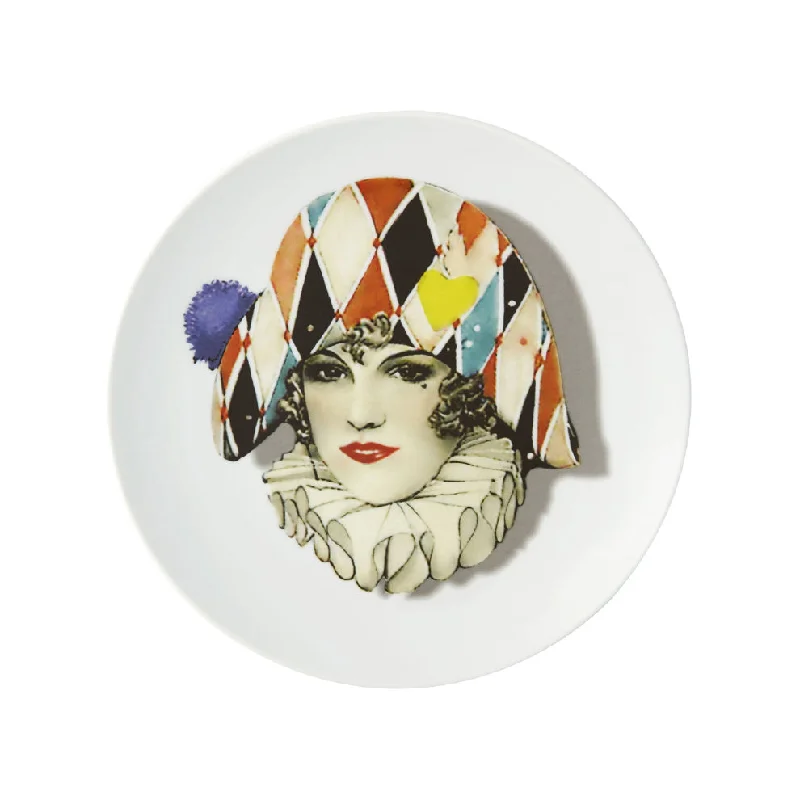 Lightweight picnic fork-Love Who You Want Dessert Plate Miss Harlequin