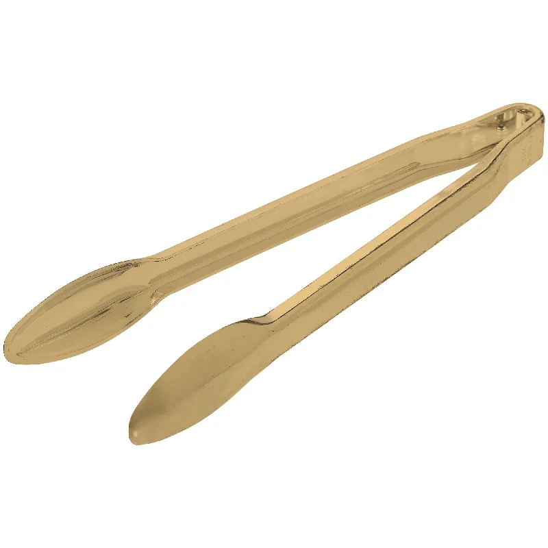 Hand-blown glass carafe-Gold PET Plastic Tongs, 1 Count