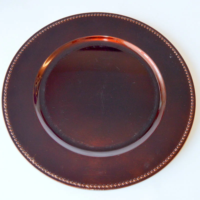 Hand-blown glass carafe-Mahogany Charger Plate