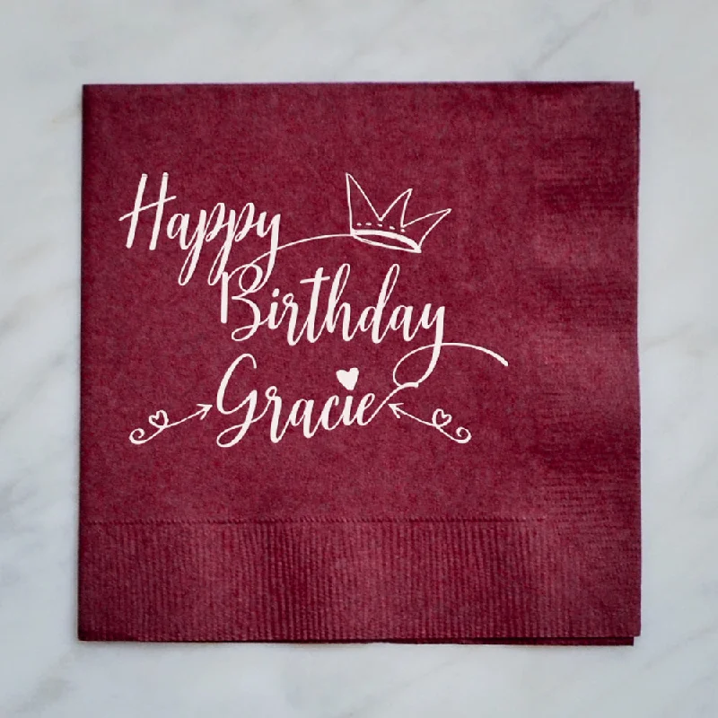 Anti-scratch ceramic plate-Custom Kid's Birthday Napkins