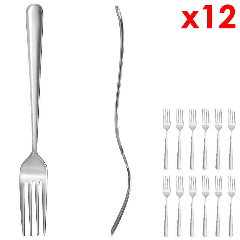 Lightweight camping spoon-12-Pcs Fork Set (8.5")