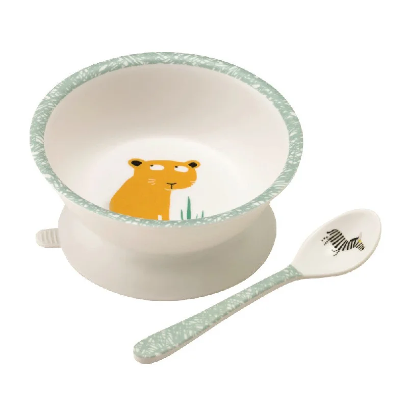 Stackable soup bowl set-Petit Jour Paris Bowl with Suction Pad and Spoon