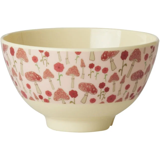 Shatterproof tritan bowl-Rice DK Melamine Bowl with Pink Happy Forest - Medium - 700 ml