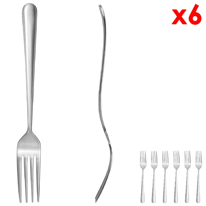 Engraved personalized fork-6-Pcs Fork Set (8.5")