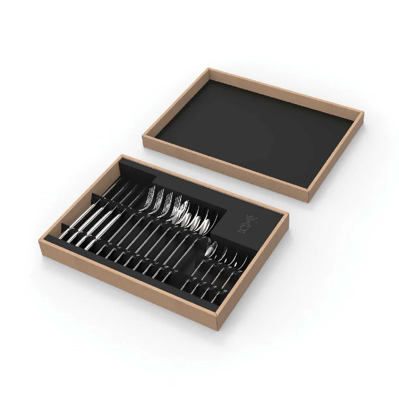 Eco-friendly recycled plate-Opinel Perpetue 16 Piece Stainless Steel Cutlery Set