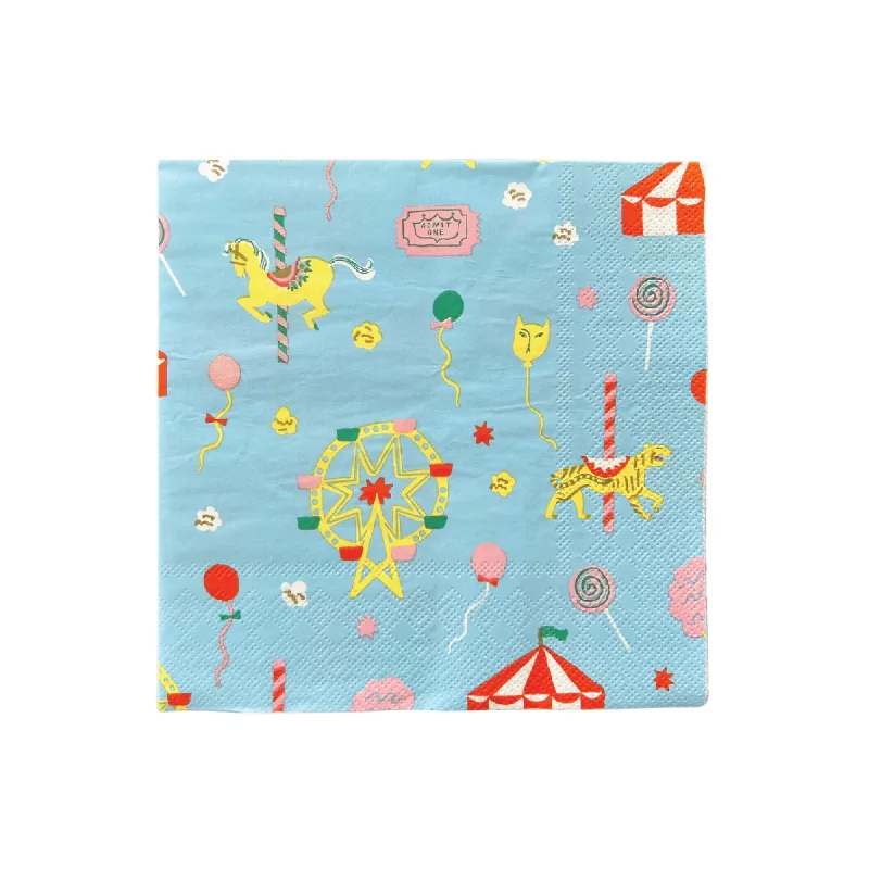 Eco-friendly recycled plate-County Fair Lunch Napkins 16ct