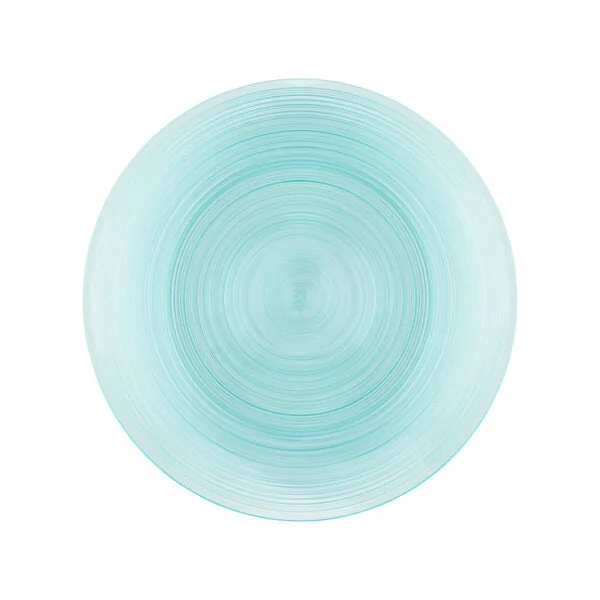 Wooden serving tray-Aqua Transparent Round Plastic Plates - Crystal Design