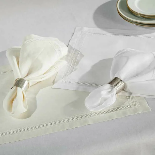 Sleek copper finish spoon-Doric Lace Napkins