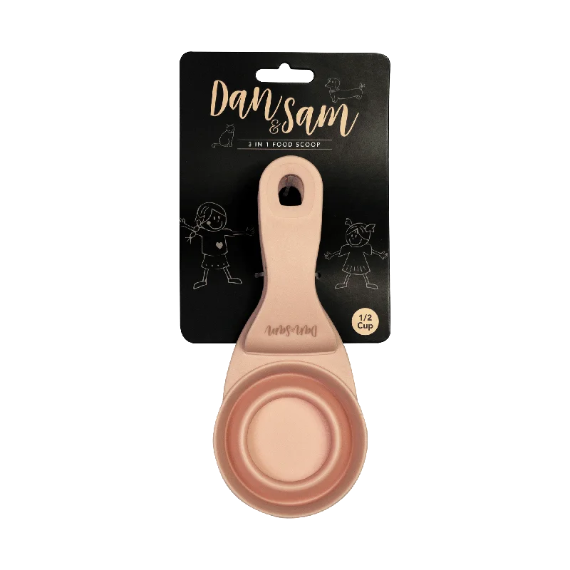 Double-layer insulated bowl-Dan & Sam - 3 in 1 Food Scoop Blush (1/2 Cup)