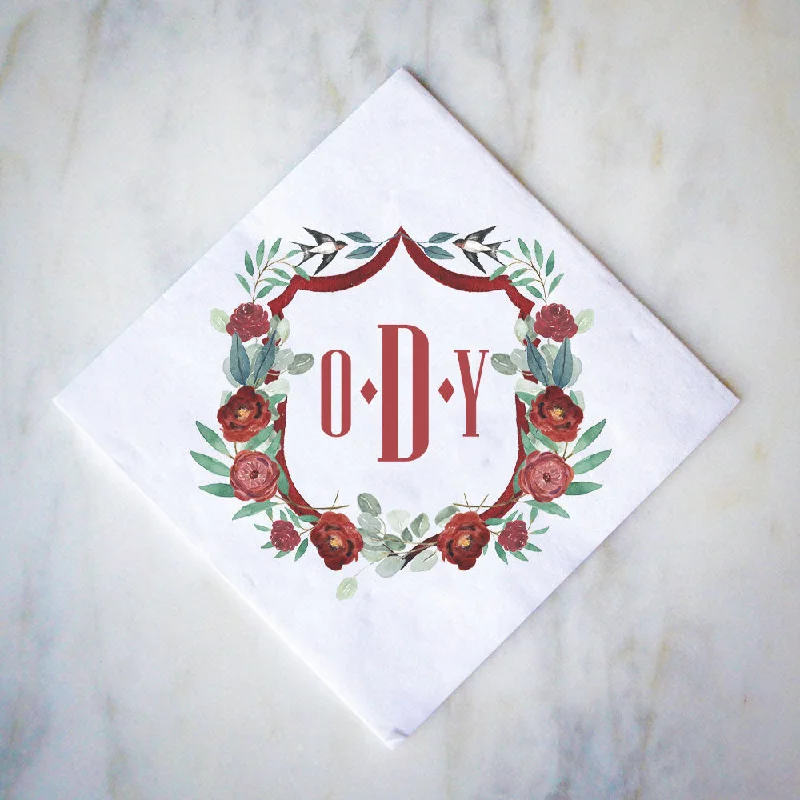 Lightweight plastic fork-Full Color Bird Crest Party Napkins