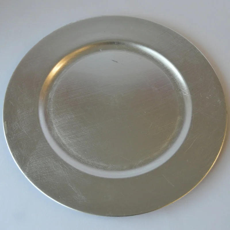 Rustic farmhouse platter-Silver Charger Plate