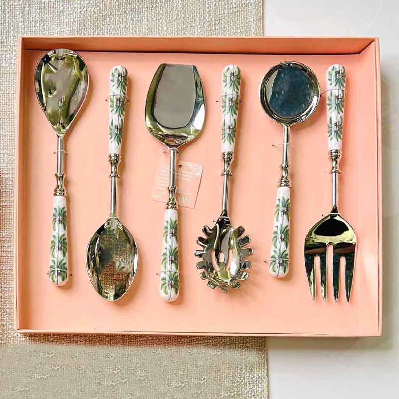 Serving Spoons, Set of 6 -  Rambagh Regalia