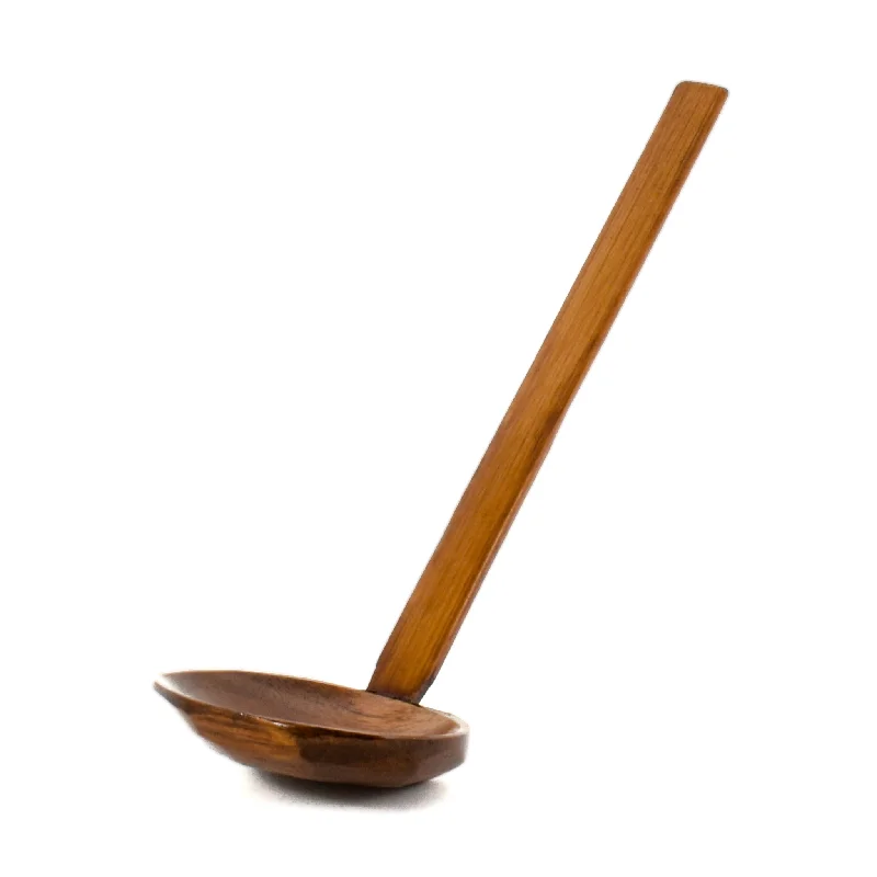 Polished brass ladle-Bamboo Ramen Ladle