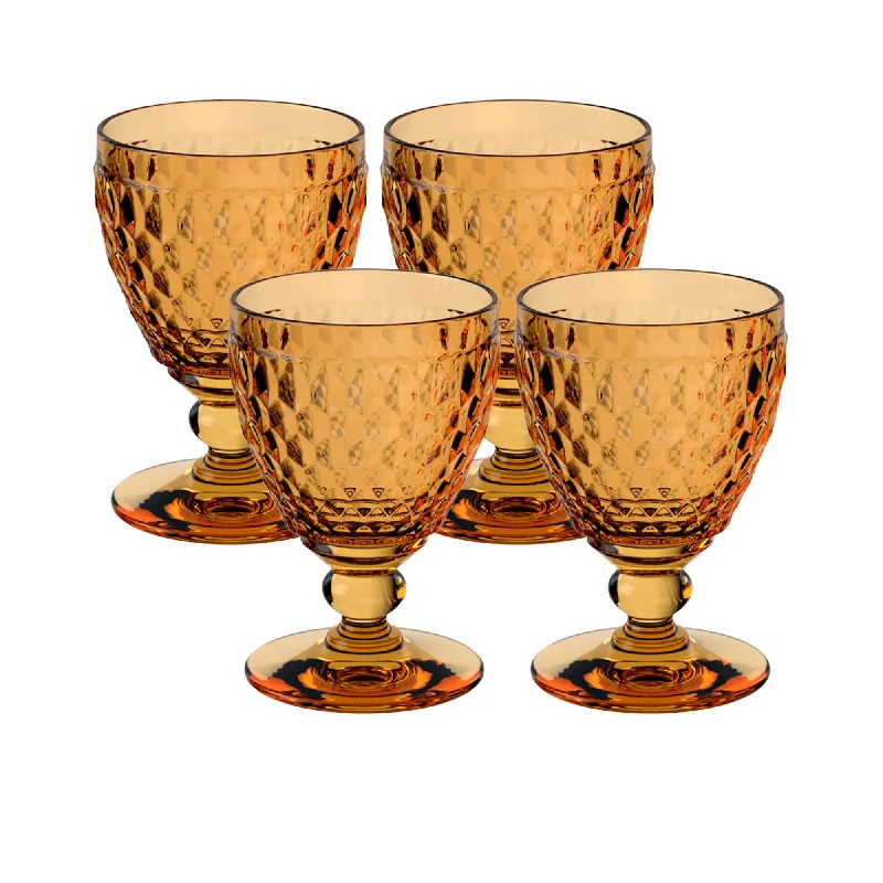 Sleek copper finish cup-Villeroy & Boch Boston White Wine Goblet 125mL Set of 4 Saffron