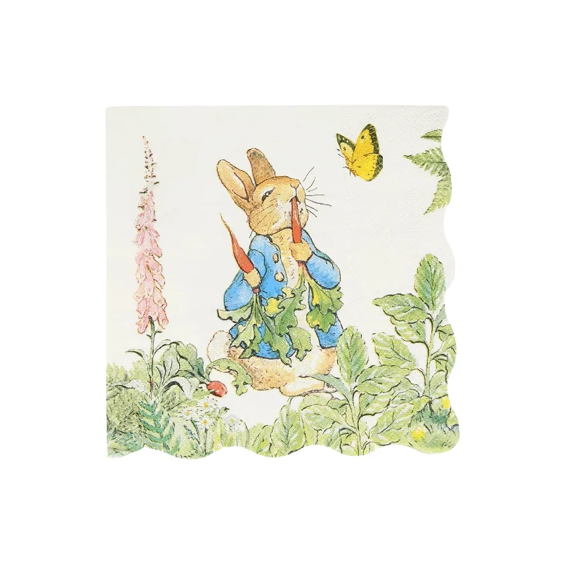 Eco-conscious bamboo bowl-Peter Rabbit™ In the Garden Lunch Napkins 16ct