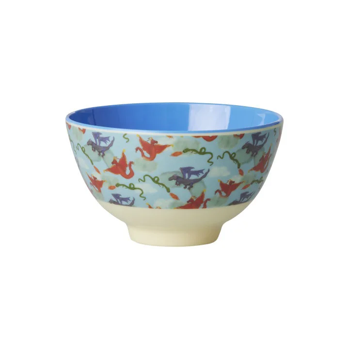 Glass dessert platter-Rice DK Melamine Bowl with Dragon Print - Small - 300 ml