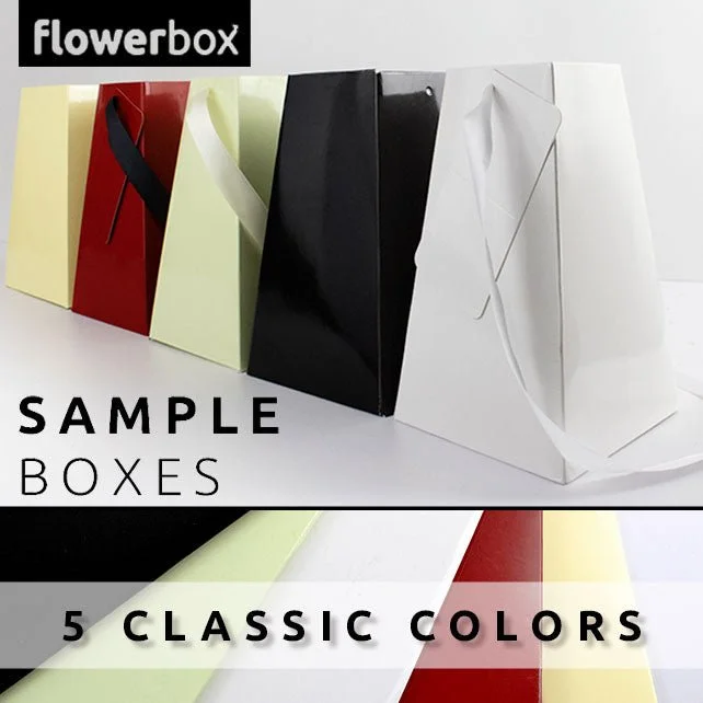 Sleek stainless steel vase-8" FlowerBox (Sample Pack - 2 of Each Color)