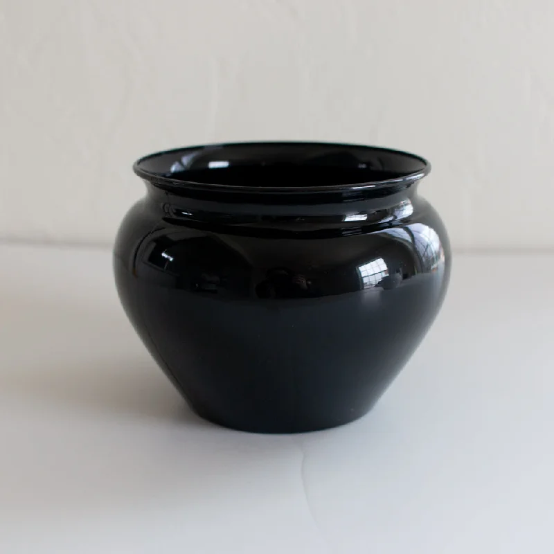 Elegant glass candle holder-Black Jardinere Plastic Vase