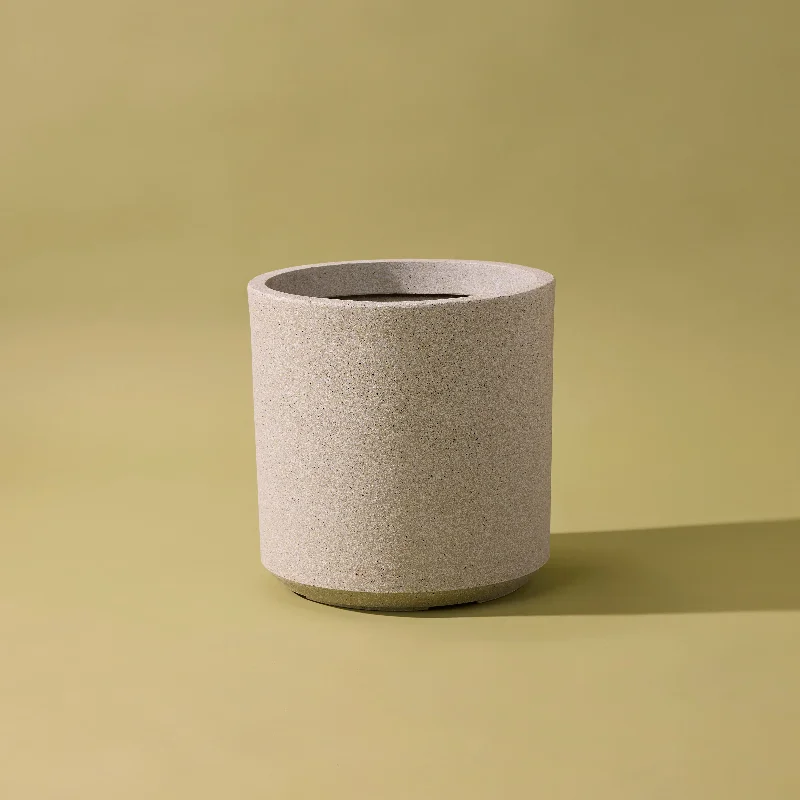 Nordic minimalist vase-Cylinder Planter | Grey - 28cm