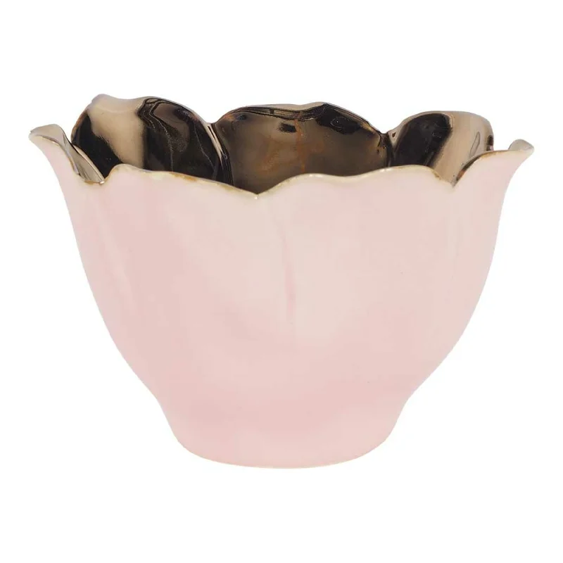 Speckled finish plant pot-Floriana Tulip Vase Copper and Baby Pink 10x10x7cm