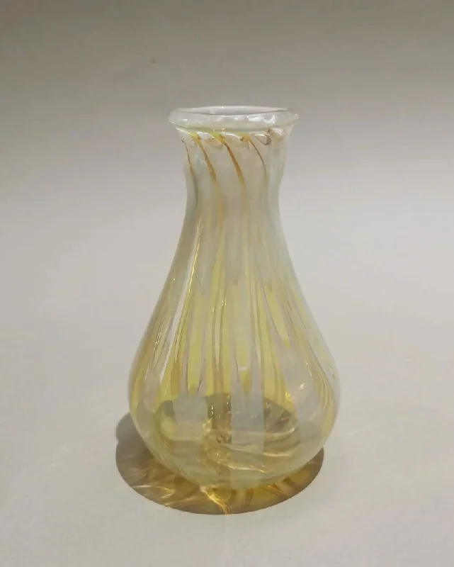 Artisan pottery plant pot-Natural Hues Murano Glass Style Vase | 2 x 4 inches