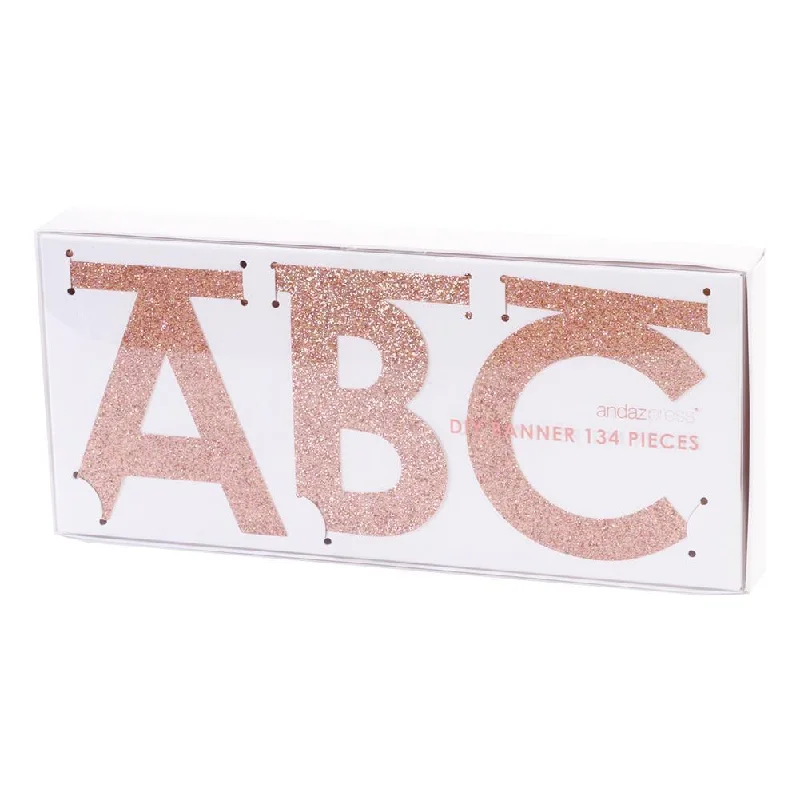 Hand-carved wooden statue-Real Glitter DIY Banner Letters Kit