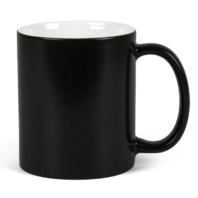 Nordic style ceramic cup-11 oz Color Changing Mug - Black - Glossy