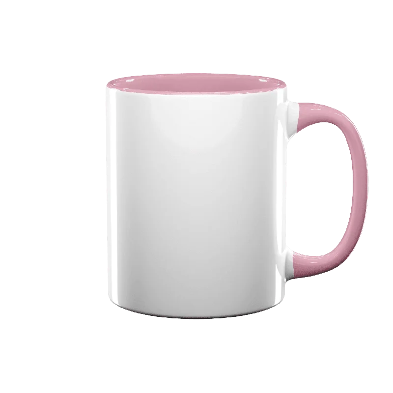 Insulated hot chocolate mug-11 oz Inner & Handle Colored Mug - Pink