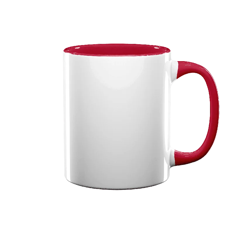 Ombre gradient tumbler-11 oz Inner & Handle Colored Mug - Red