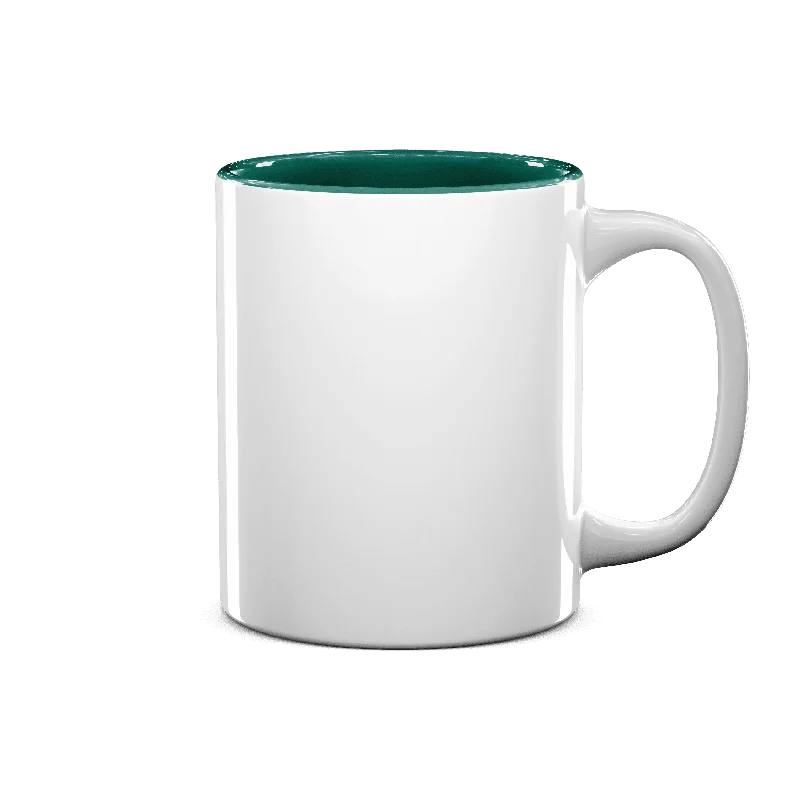 Modern ombre coffee cup-11 oz Two Tone Colored Mug - Green