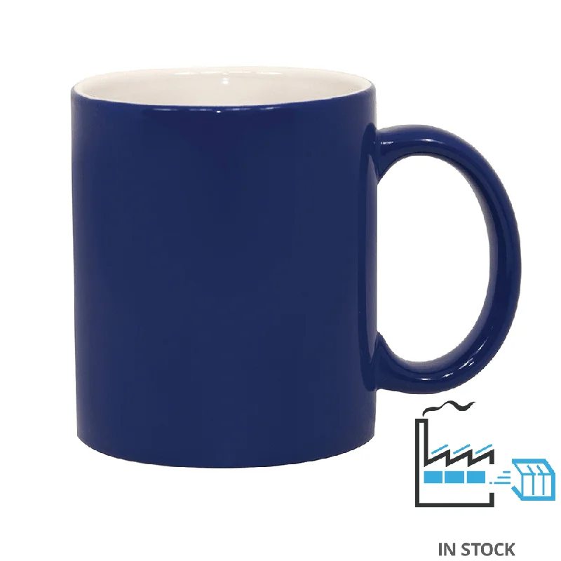 Heavy-duty whiskey tumbler-11 oz Color Changing Mug - Blue - Matte