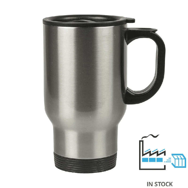 Self-stirring electric mug-14 oz Stainless Steel Travel Mug - ORCA - Silver