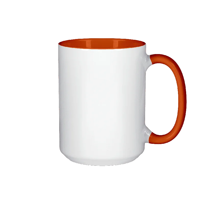 Funny quote coffee mug-15 oz Inner & Handle Colored Mug - Orange