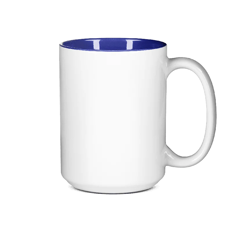 Stackable plastic party cup-15 oz Two Tone Colored Mug - Blue