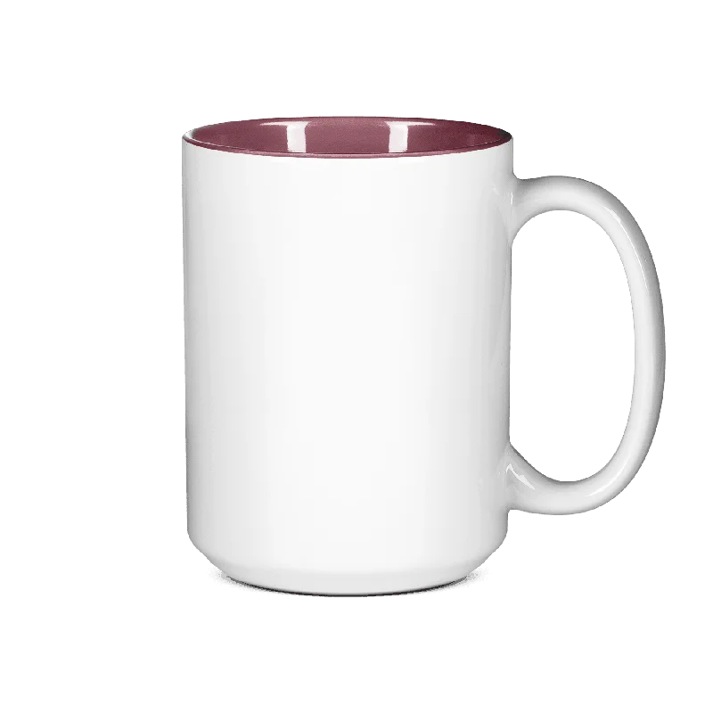 Double-layer insulated cup-15 oz Two Tone Colored Mug - Maroon