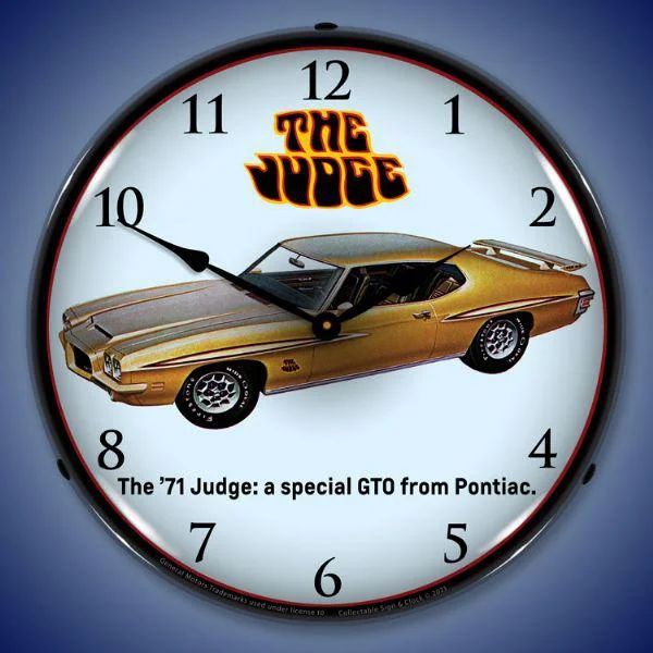 Nordic style candle holder-1971 GTO Judge Backlit LED Clock