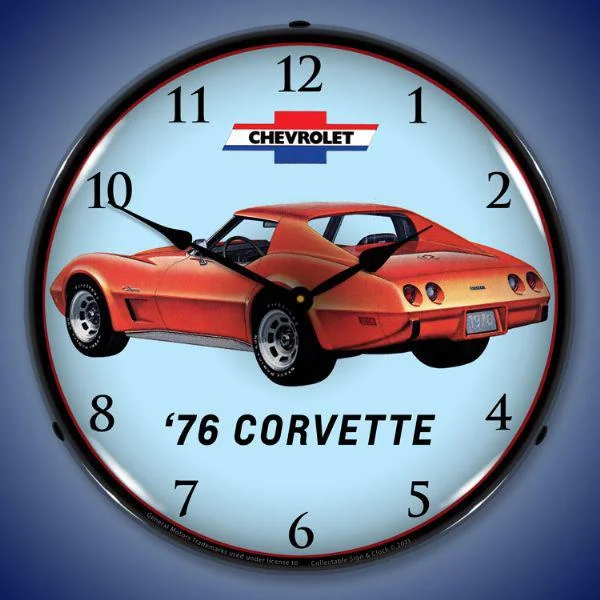 Crystal chandelier pendant-1976 Corvette Backlit LED Clock