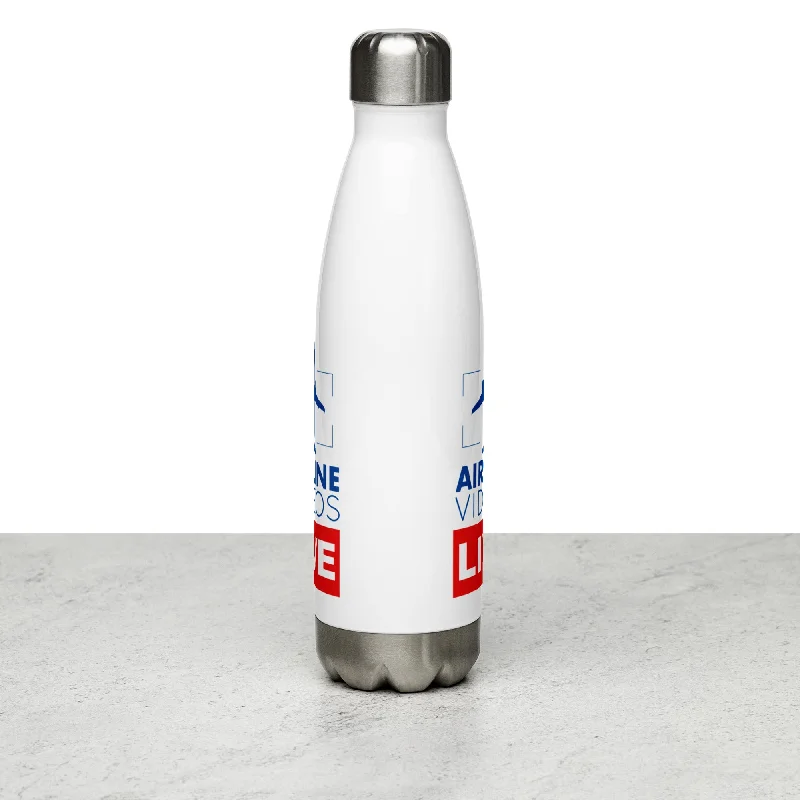 Insulated latte coffee cup-AIRLINE VIDEOS LIVE Stainless Steel Water Bottle