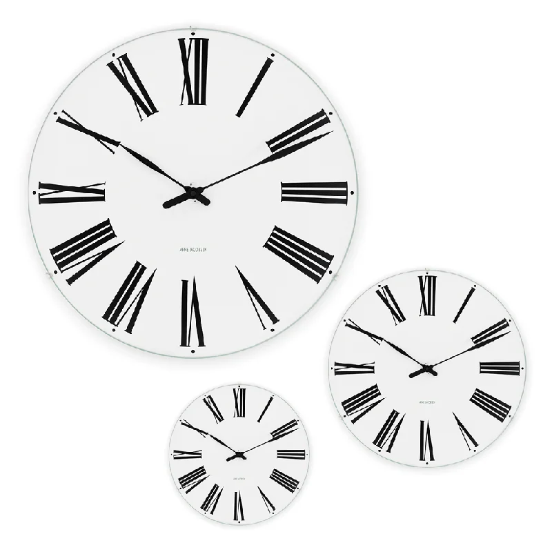 Holiday snow globe decor-Arne Jacobsen - Roman Wall Clock