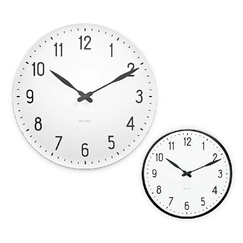 Floral etched glass lantern-Arne Jacobsen - Station Wall Clock