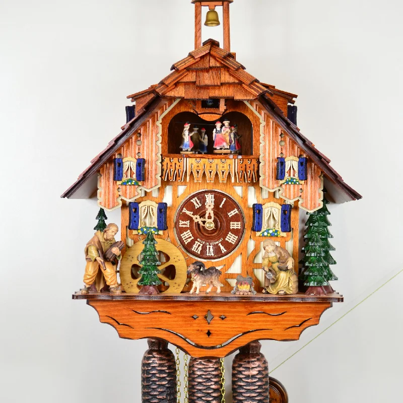 Hand-painted decorative tray-August Schwer Chalet-Style Cuckoo Clock - 5.0435.01.C - Made in Germany