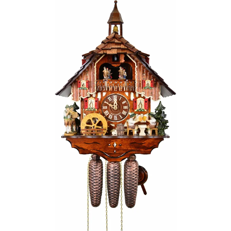 Plush shag area rug-August Schwer Chalet-Style Cuckoo Clock - 5.0436.01.C - Made in Germany