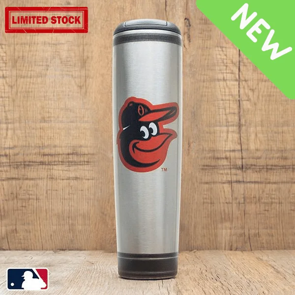 Large capacity water tumbler-Baltimore Orioles Metal Dugout Mug | Stainless Steel Baseball Bat Mug