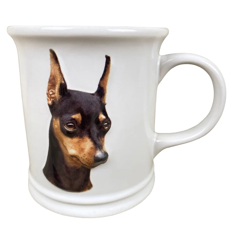 Heat-resistant borosilicate glass cup-Best Friend Originals Miniature Pinscher Embossed Mug Xpres