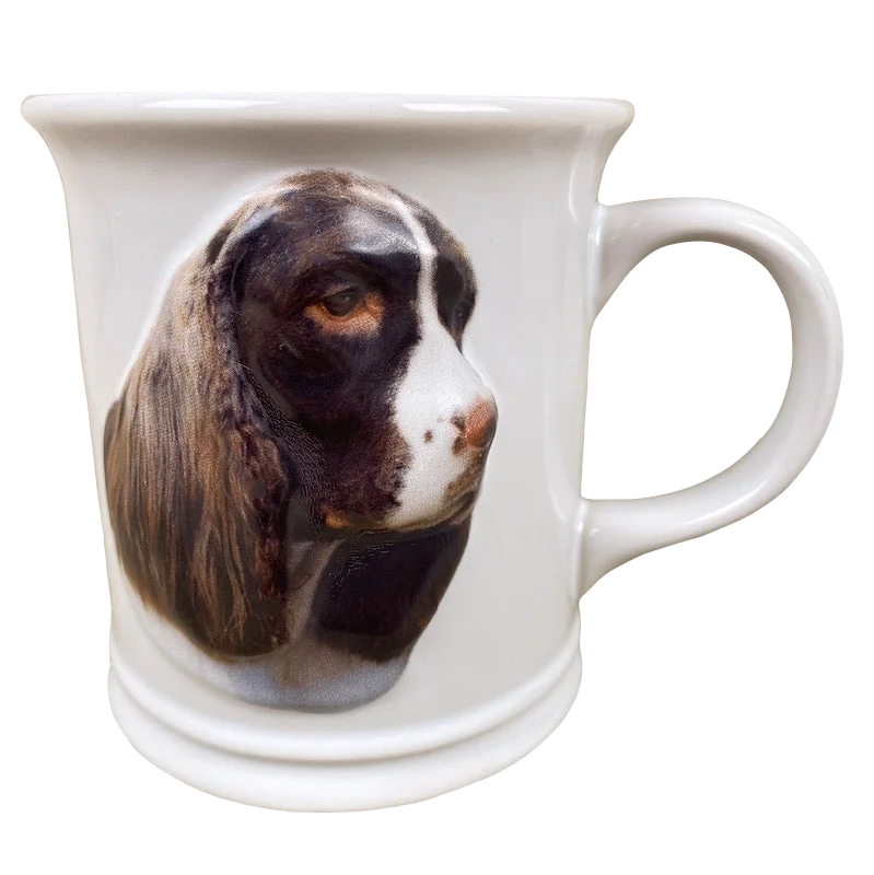 Floral patterned tea cup-Best Friend Originals Springer Spaniel Embossed Mug Xpres