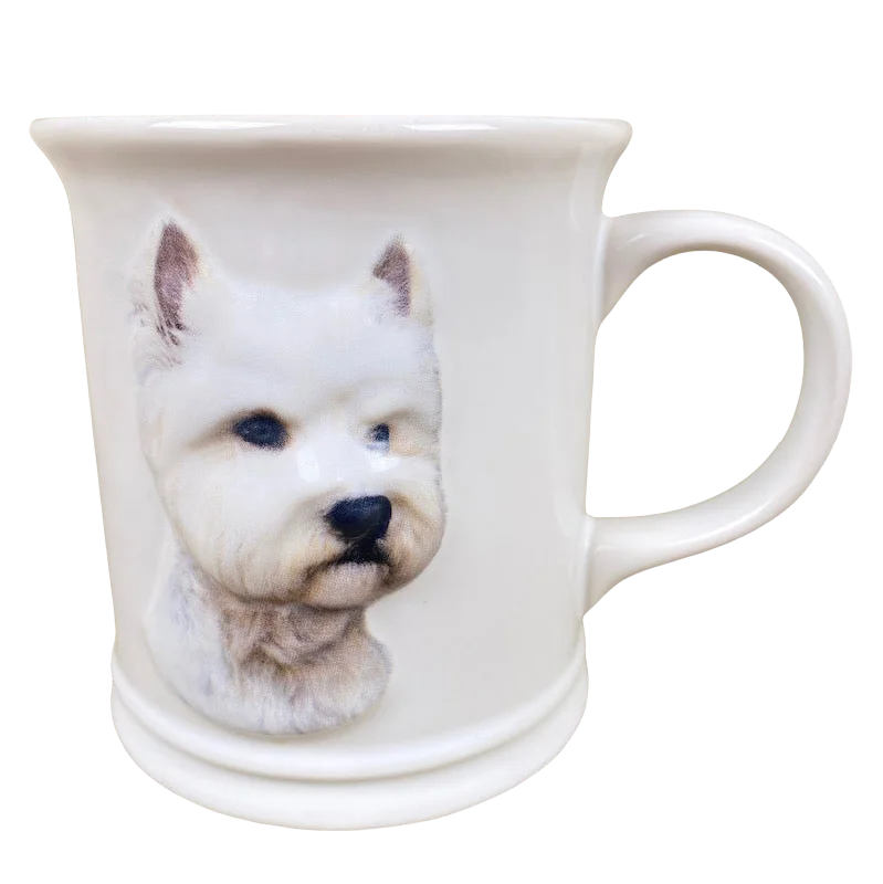 Sleek stainless steel mug-Best Friend Originals Westie Embossed Mug Xpres