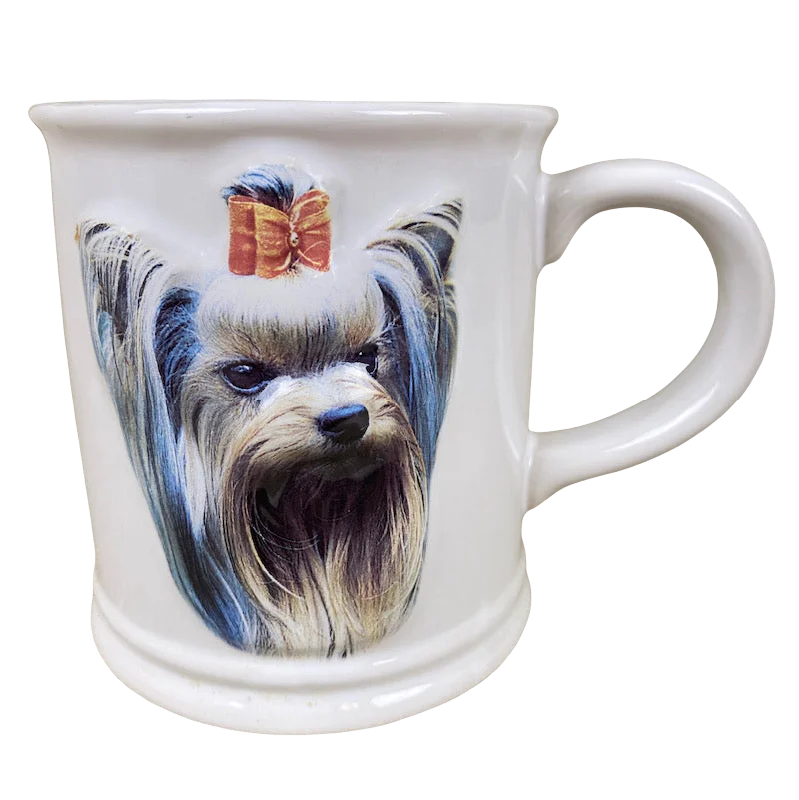 Classic diner coffee cup-Best Friend Originals Yorkie Embossed Mug Xpres