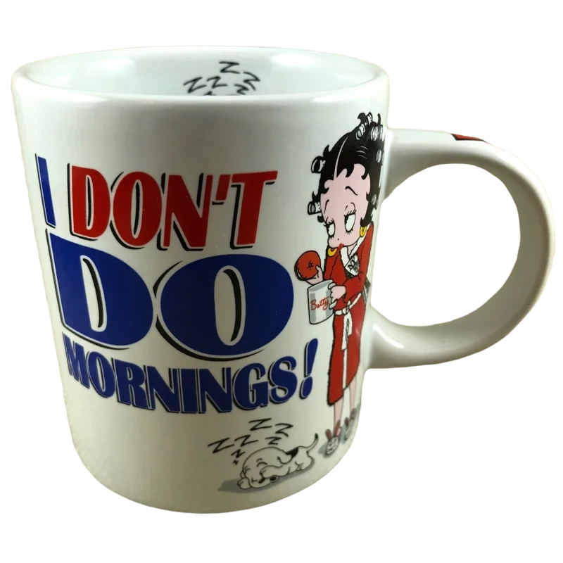 Lightweight picnic tumbler-Betty Boop I Don't Do Mornings Mug NJ Croce