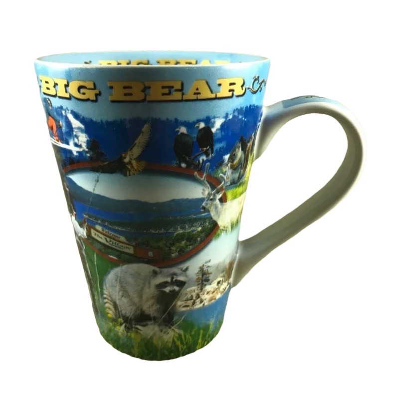 Elegant stemless wine cup-Big Bear California Mug RSPS Inc