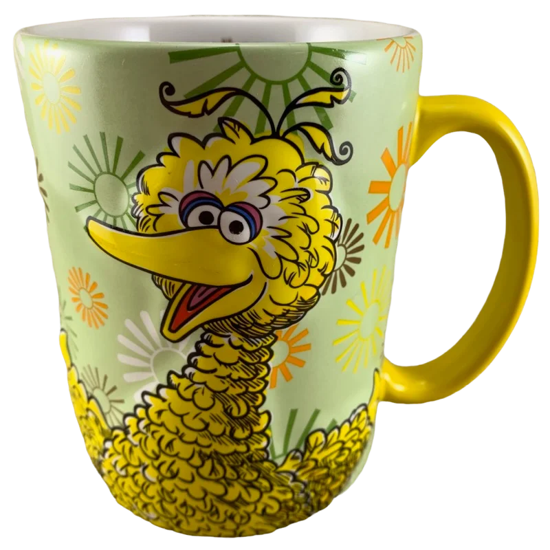 Sleek matte finish tumbler-Big Bird Sesame Street Embossed Mug Gund